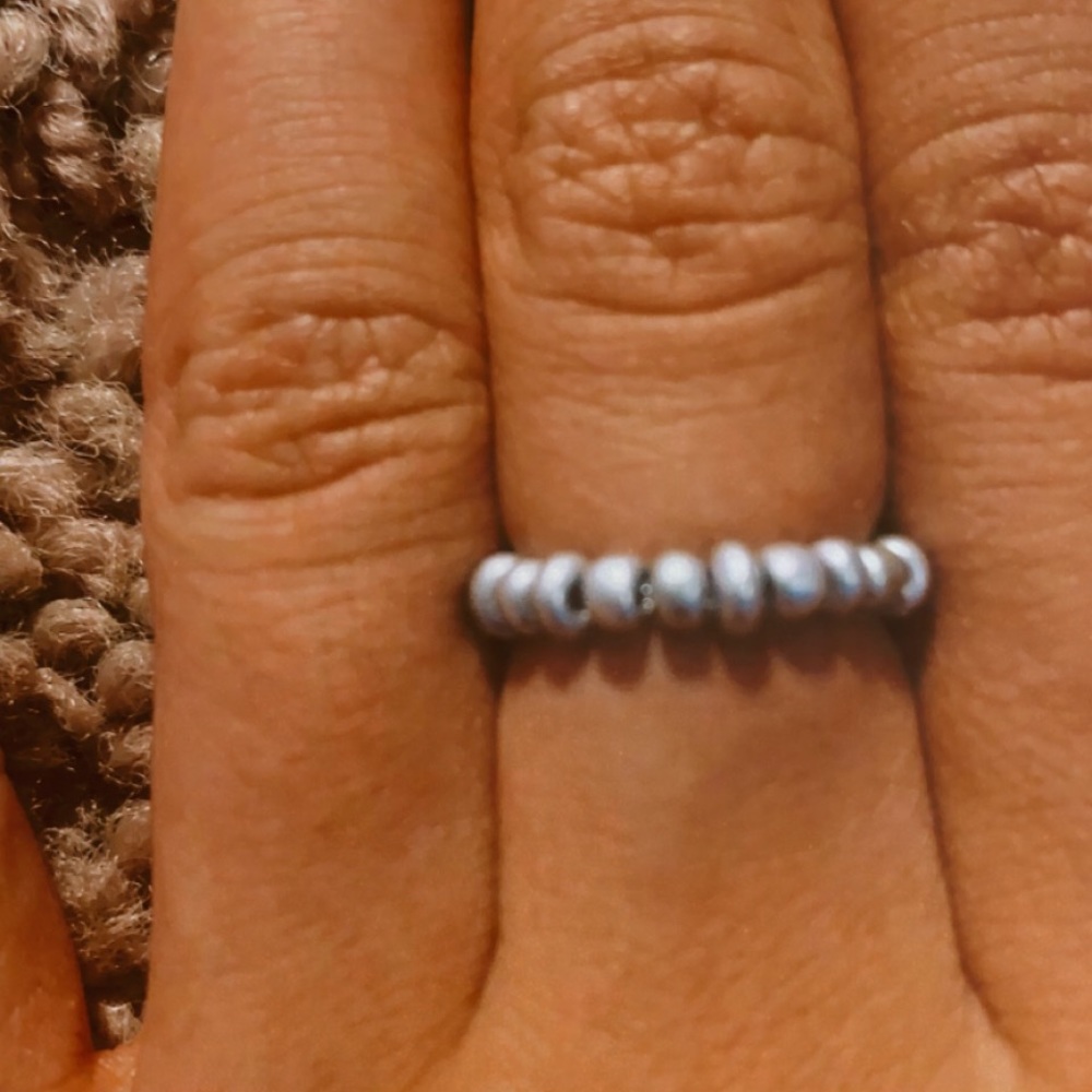 silver beaded ring :)